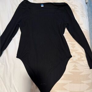 Old Navy Black Long Sleeve Bodysuit One Piece